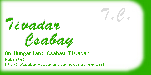 tivadar csabay business card